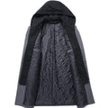 Men's Wool Blend Trench Coat with Detachable Hood